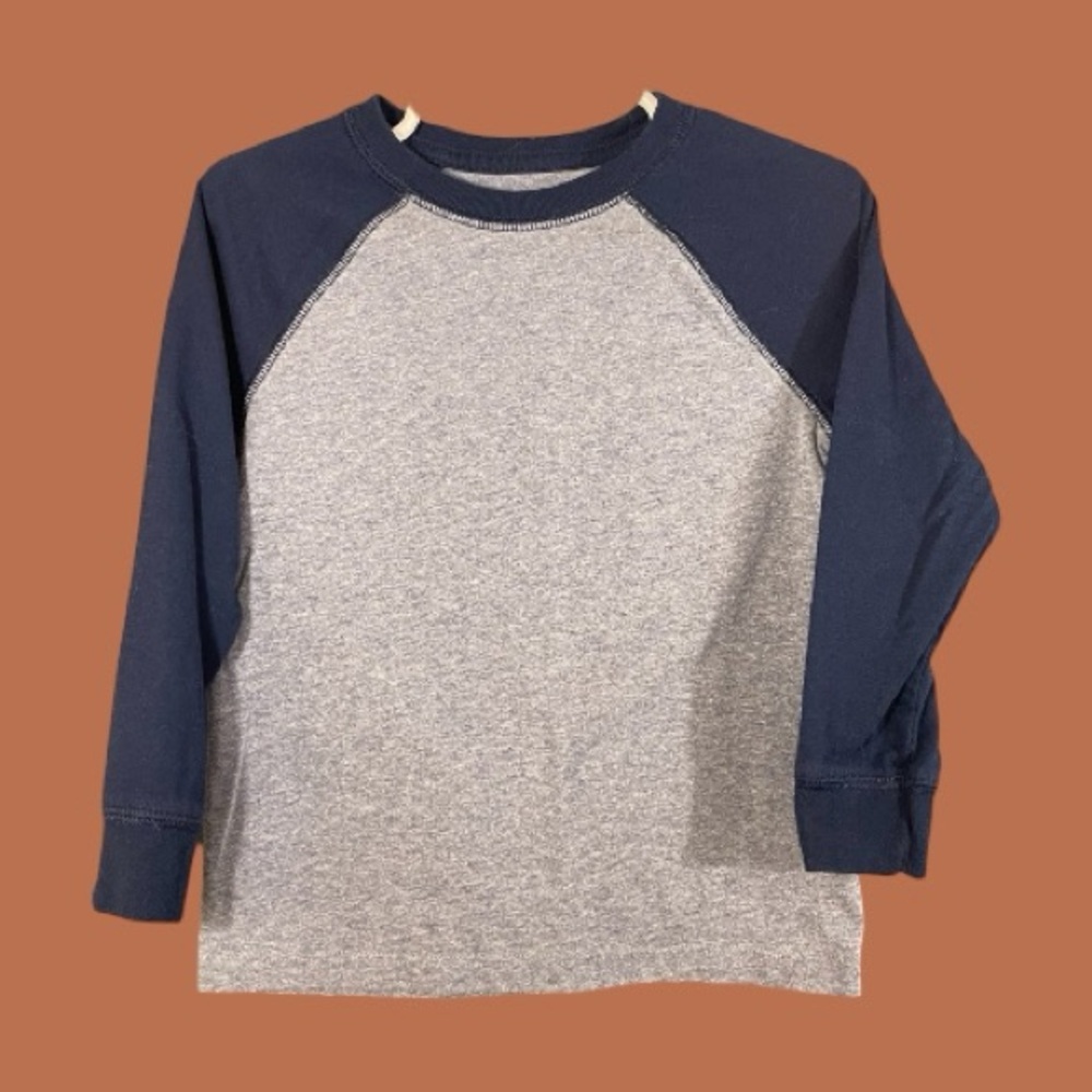 Cat & Jack Boys Blue Raglan Long Sleeve Tee Size 3T